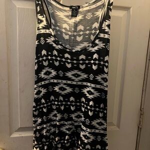 Black and White Patterned Tank Top